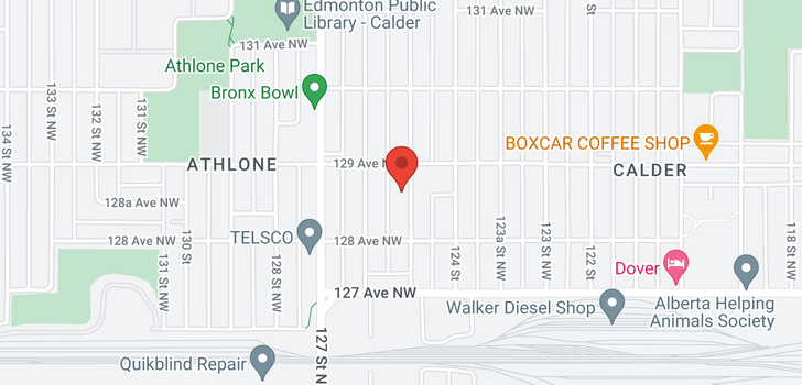 map of 12830 125 ST NW